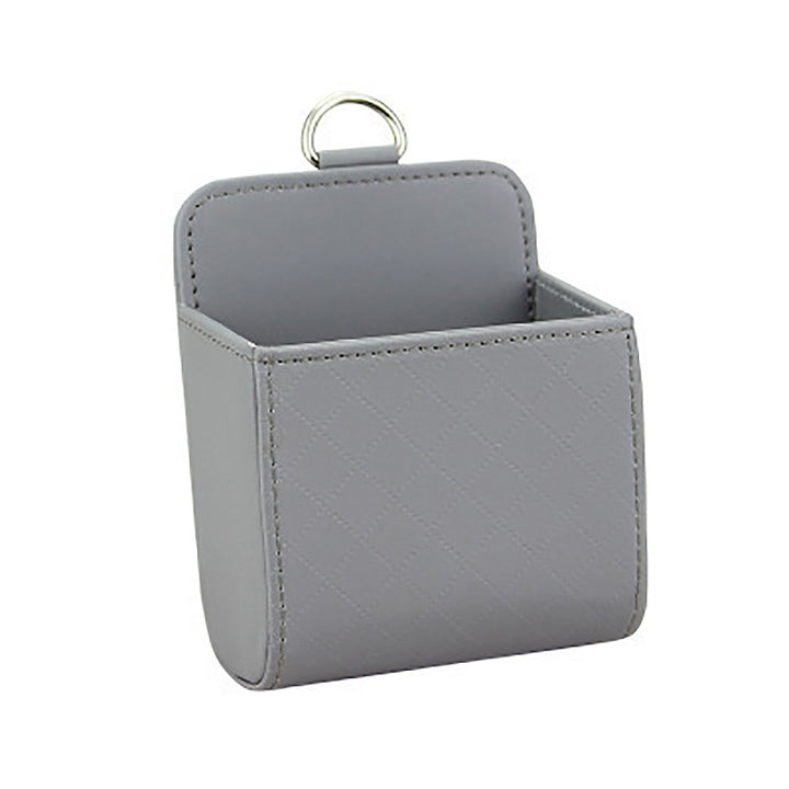 Car Air Vent Hanging Storage Box Mobile Phone Bag PU Leather Car Mobile Phone Holder Car Interior Accessories