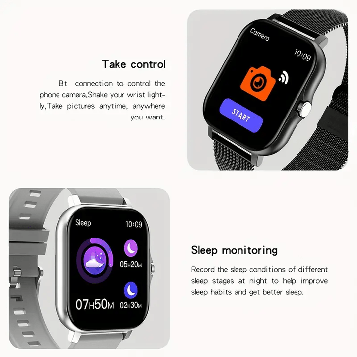 2024 Trendy Smartwatch with Full Touch Display & Wireless Calling - Fitness Tracker, Compatible for Android & iOS, Perfect Gift for Mother's Day, Father's Day, Valentine's, Holiday season