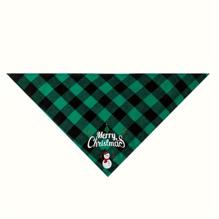 Christmas Pet Triangle Scarf Dog Headscarf Saliva Towel Santa Claus and Letter Graphic Scarf for Holiday Party Decoration, Suitable for Small, Medium and Large Dogs