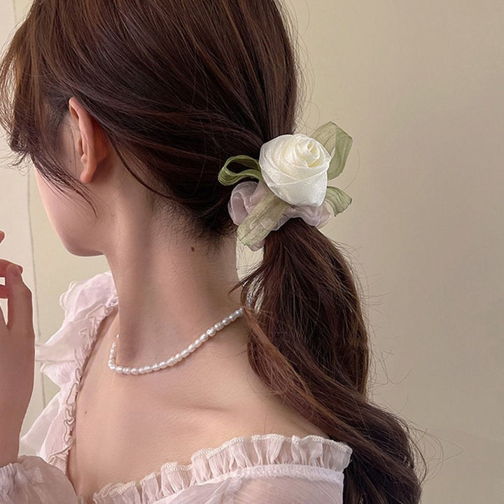 Lovely Korean Style Hair Rope Temperament Women Girls Elastic Hair Ties Daily Life Ponytail Holder Woman Headdress