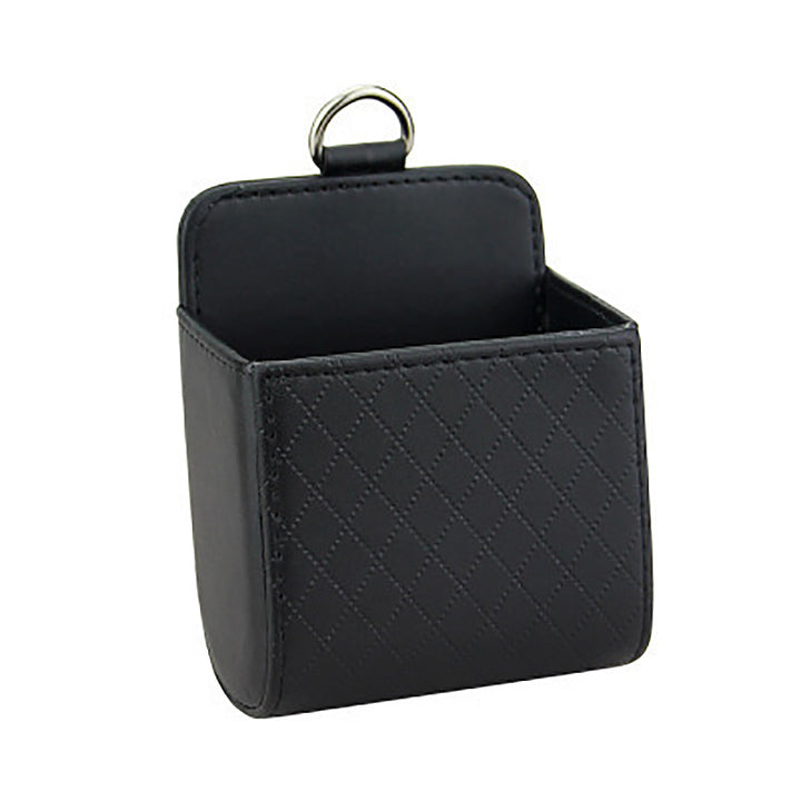 Car Air Vent Hanging Storage Box Mobile Phone Bag PU Leather Car Mobile Phone Holder Car Interior Accessories