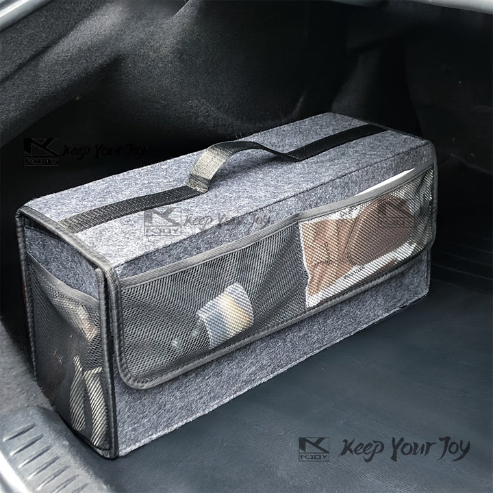 Car Boot Felt Cloth Folding Storage Box Black Grey Car Interior Organiser Model Bag Christmas Gift