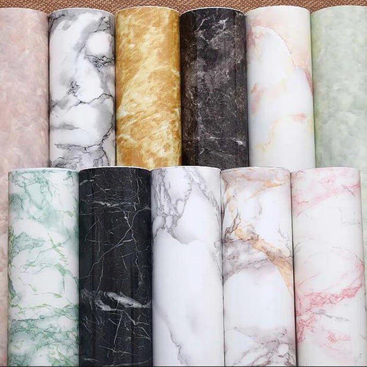 Self Adhesive Marble Effect Contact Paper Film Wall Covering Peel-Stick Decor Wall Stickers Decoration