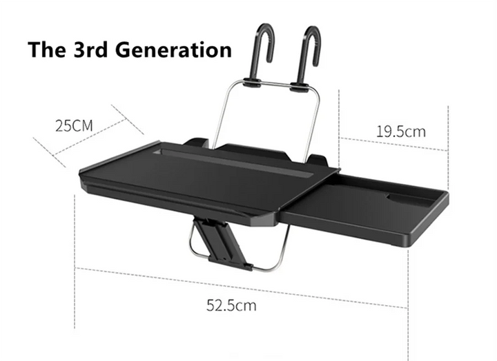 Car Laptop Food Holder Seat Steering Wheel Computer Notbook Table Work Desk Multipurpose Foldable Drink Dining Tray Stand