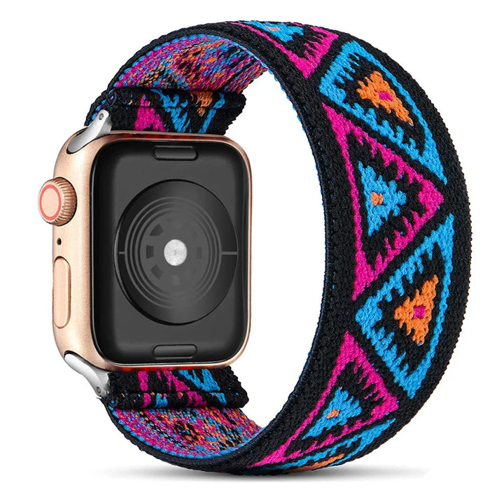 Scrunchie Strap for Apple watch band 40mm 38mm 41mm 45mm 44mm 42mm Bohemia Elastic solo loop bracelet iWatch series 3 4 5 6 se 7