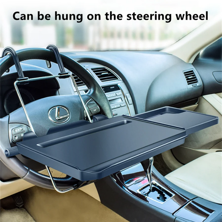 Car Laptop Food Holder Seat Steering Wheel Computer Notbook Table Work Desk Multipurpose Foldable Drink Dining Tray Stand