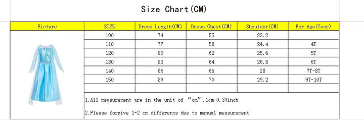 2024 New Elsa Dress Girls Halloween Cosplay Costume Princess Dresses For Kids Christmas Birthday Fancy Party Vestidos Menina