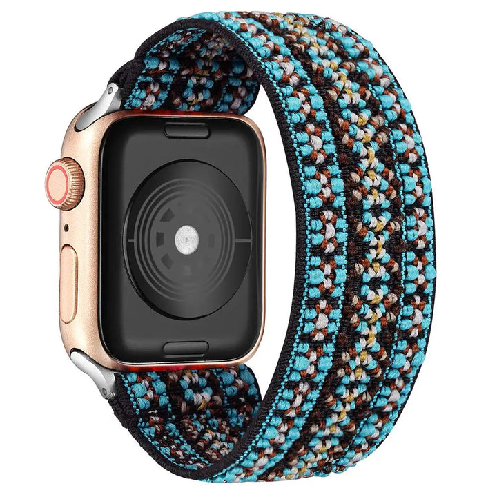 Scrunchie Strap for Apple watch band 40mm 38mm 41mm 45mm 44mm 42mm Bohemia Elastic solo loop bracelet iWatch series 3 4 5 6 se 7