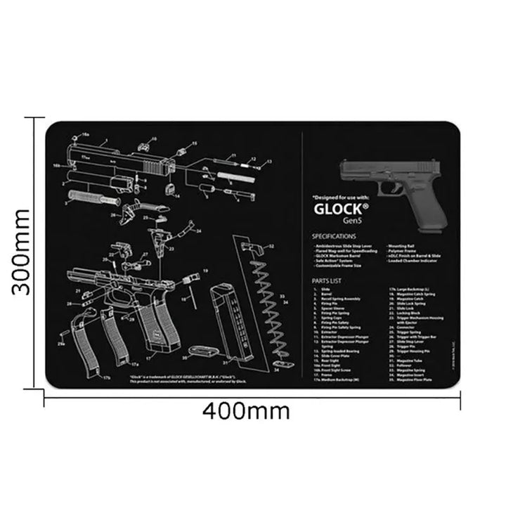 New Gun Cleaning Mat for AR15 AK47 Glock colt1911 SIG SAUER P320 M92 Rifle Pistol Gun smith Repair Build Tool Kits Bench Pads