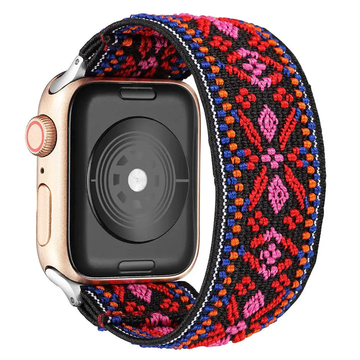 Scrunchie Strap for Apple watch band 40mm 38mm 41mm 45mm 44mm 42mm Bohemia Elastic solo loop bracelet iWatch series 3 4 5 6 se 7