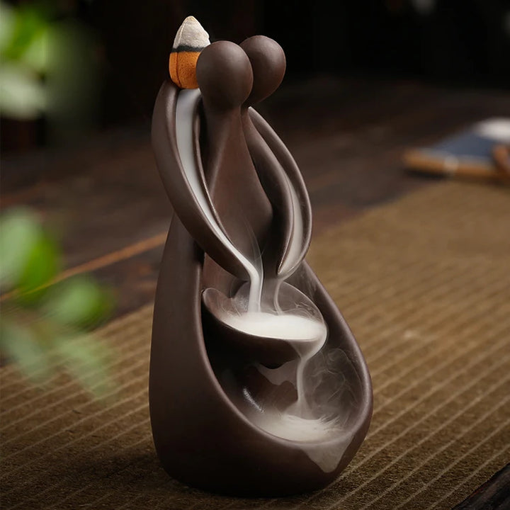 Ceramic Smoke Incense Burner Handmade Incense Stick Holder Fragrance  Backflow Waterfall Censer Creative Sticks for Home Decor