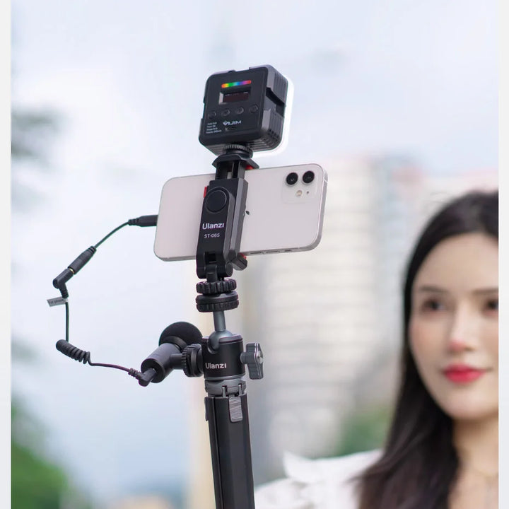 Ulanzi ST-06S Vertical Shooting Phone Mount Holder DSLR Camera Monitor Mount Tripod Mount Clamp for Smartphone Vlog Shooting