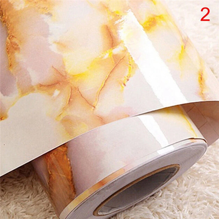 Self Adhesive Marble Effect Contact Paper Film Wall Covering Peel-Stick Decor Wall Stickers Decoration