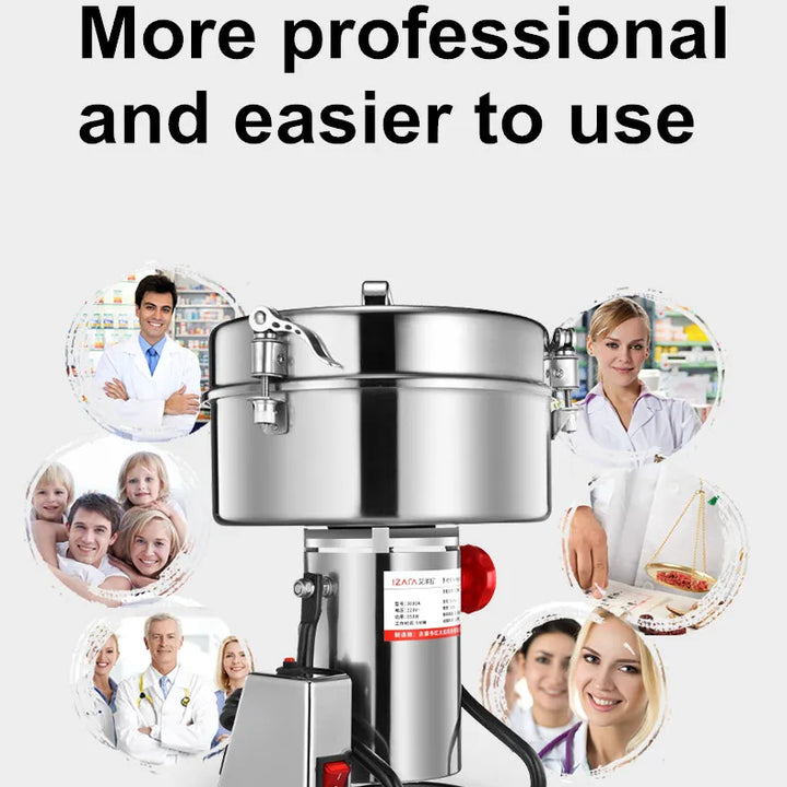 4500G Commercial Grain Grinder High Speed 4500W Cereals Medicinal Materials Spices Powder Crusher Stainless Steel Coffee Grinder