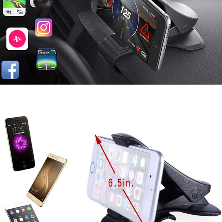 Universal Car Phone Holder GPS Navigation Dashboard Phone Holder For Mobile Phone Clip Fold Holder Mount Stand Bracket