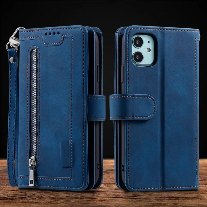 For Poco F6 X6 F5 X5 M4 X4 M3 M6 Pro 5G Multi 9-Card Case For Xiaomi Poco C65 F6 M5S F4 F3 X3 NFC X4 GT Leather Zip Wallet Cover