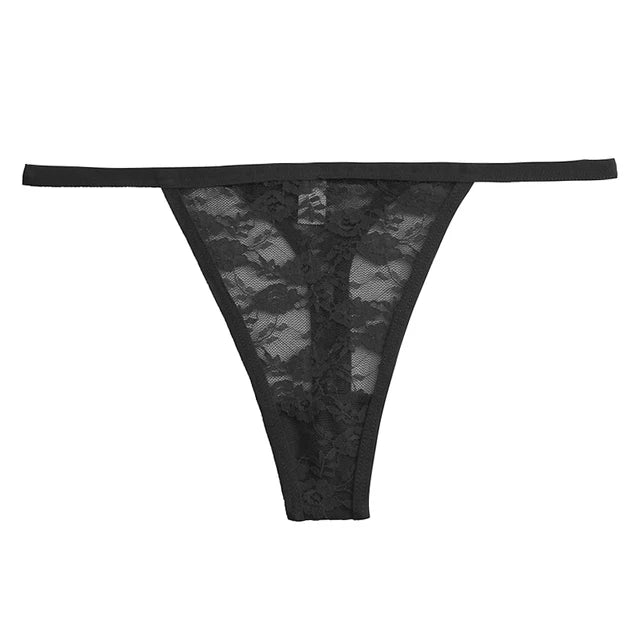 Sexy Mesh Women's Thongs Low Rise Waist G-String Female Transparent Panty Hollow Out T-Back Girl Intimate Underwear Lingerie