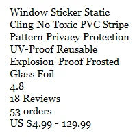 Frosted Glass Sticker No Glue Window Sticker Privacy for Office Bathroom Bedroom Shop Static Cling Window Film