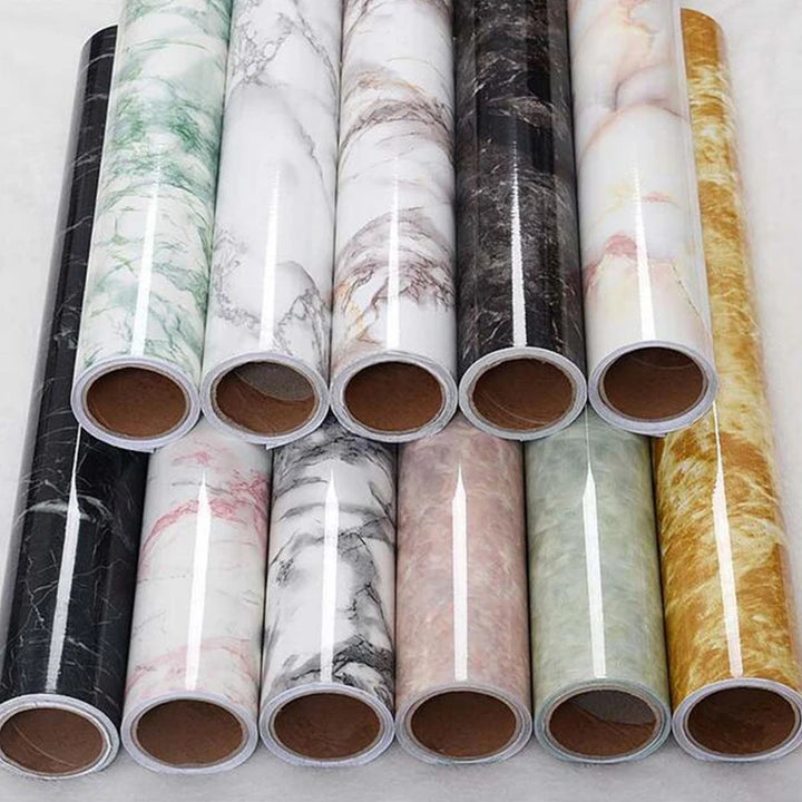 Self Adhesive Marble Effect Contact Paper Film Wall Covering Peel-Stick Decor Wall Stickers Decoration