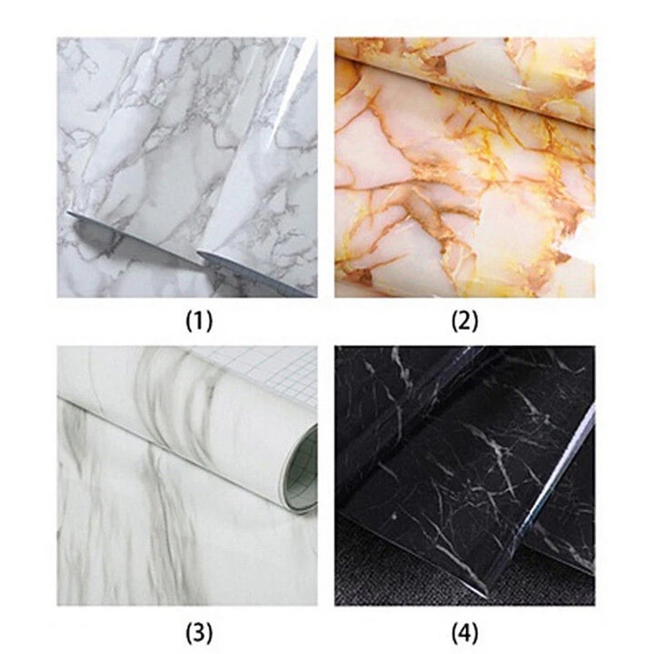 Self Adhesive Marble Effect Contact Paper Film Wall Covering Peel-Stick Decor Wall Stickers Decoration