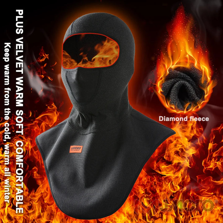 New Motorcycle Mask Fleece Thermal Face Mask Keep Warm Moto Riding Balaclava Motorbike Biker Winter Windproof Ski Mask Men Women