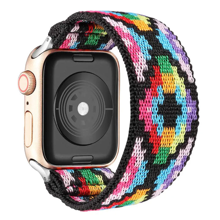 Scrunchie Strap for Apple watch band 40mm 38mm 41mm 45mm 44mm 42mm Bohemia Elastic solo loop bracelet iWatch series 3 4 5 6 se 7