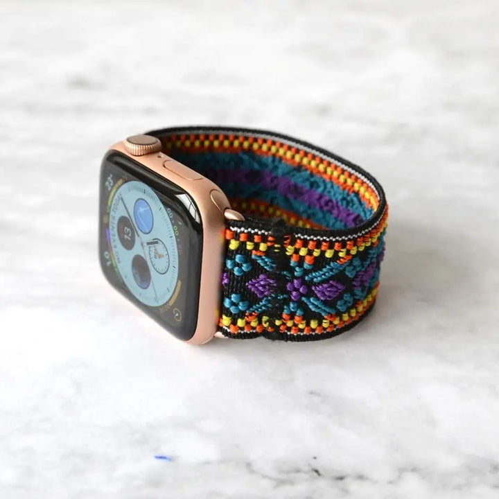 Scrunchie Strap for Apple watch band 40mm 38mm 41mm 45mm 44mm 42mm Bohemia Elastic solo loop bracelet iWatch series 3 4 5 6 se 7