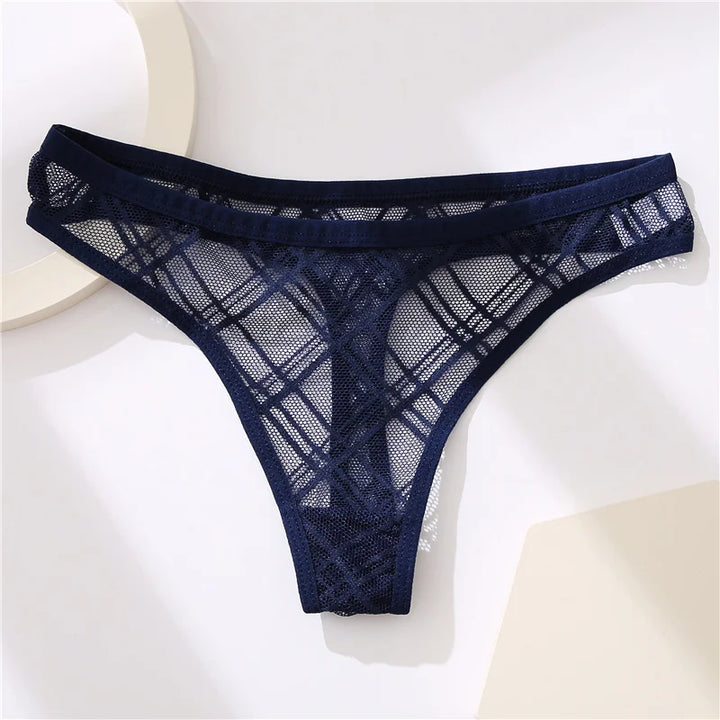 Sexy Mesh Women's Thongs Low Rise Waist G-String Female Transparent Panty Hollow Out T-Back Girl Intimate Underwear Lingerie