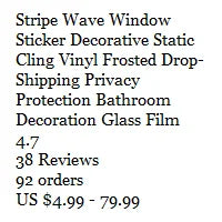 Frosted Glass Sticker No Glue Window Sticker Privacy for Office Bathroom Bedroom Shop Static Cling Window Film