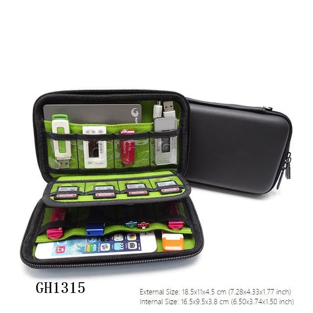 Cable Organizer Bag Headphones Case Power Bank Case Electronic Gadget Organizer Cable Bag USB Wires Charger Digital Storage Box