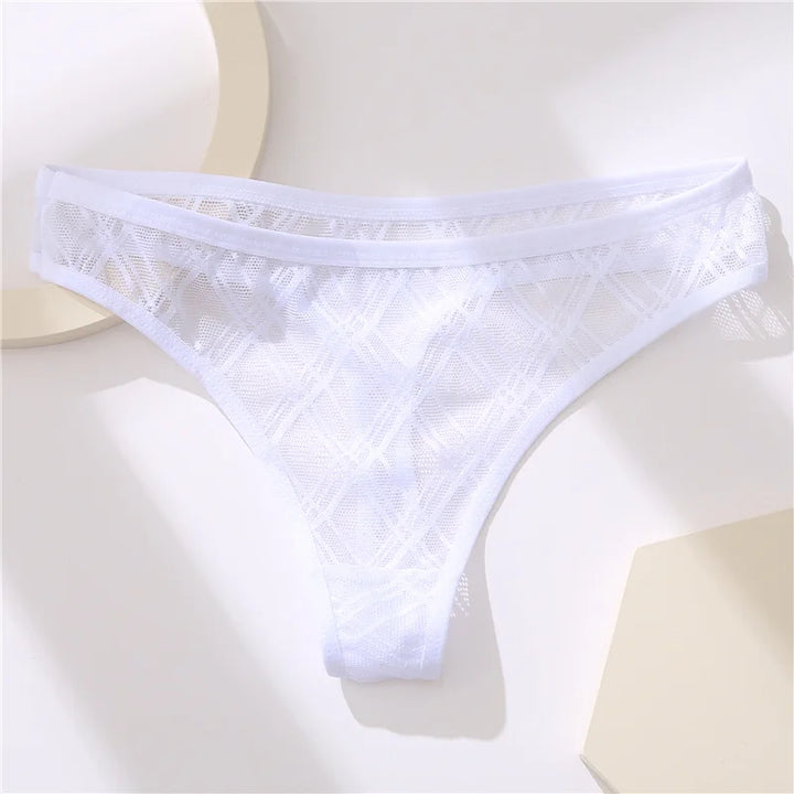 Sexy Mesh Women's Thongs Low Rise Waist G-String Female Transparent Panty Hollow Out T-Back Girl Intimate Underwear Lingerie