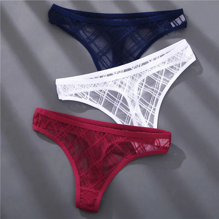 Sexy Mesh Women's Thongs Low Rise Waist G-String Female Transparent Panty Hollow Out T-Back Girl Intimate Underwear Lingerie