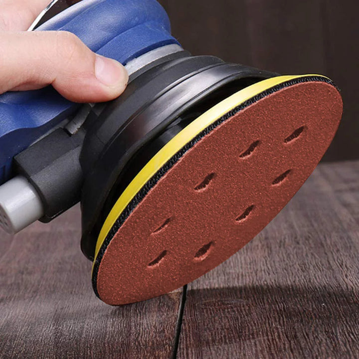 100Pcs 125mm Sandpaper Round Shape Sanding Discs Hook Loop Sanding Paper Buffing Sheet Sandpaper 8 Hole Sander Polishing Pad