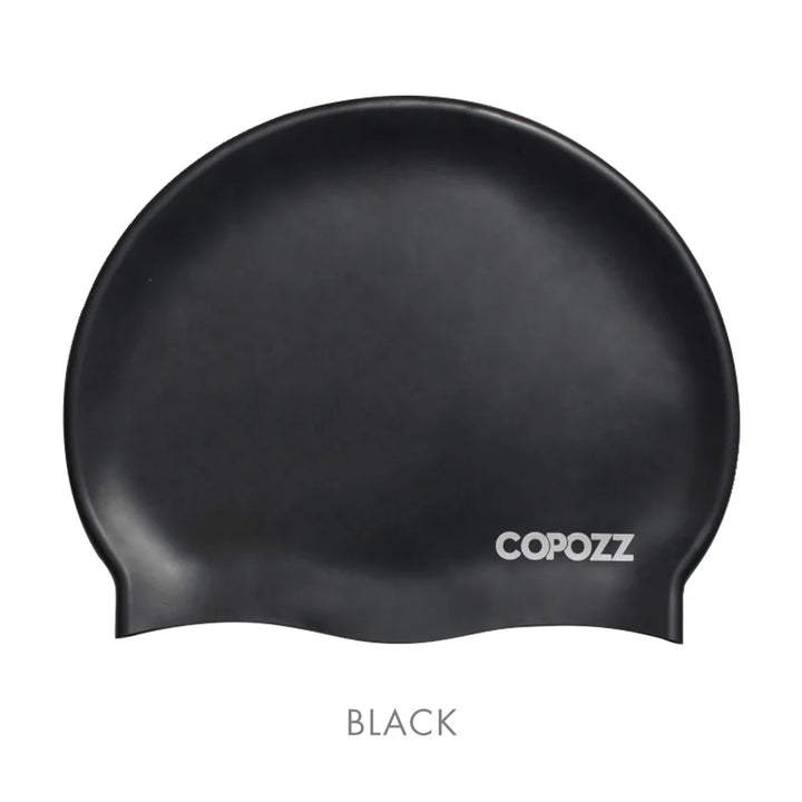 Copozz Men Elastic Swimming Hat  Large Size Swimming Wear Professional Adults Waterproof Swimming Hat Silicone Swimming Caps