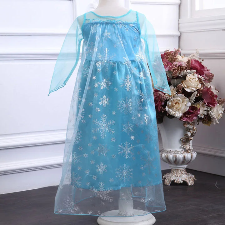 2024 New Elsa Dress Girls Halloween Cosplay Costume Princess Dresses For Kids Christmas Birthday Fancy Party Vestidos Menina