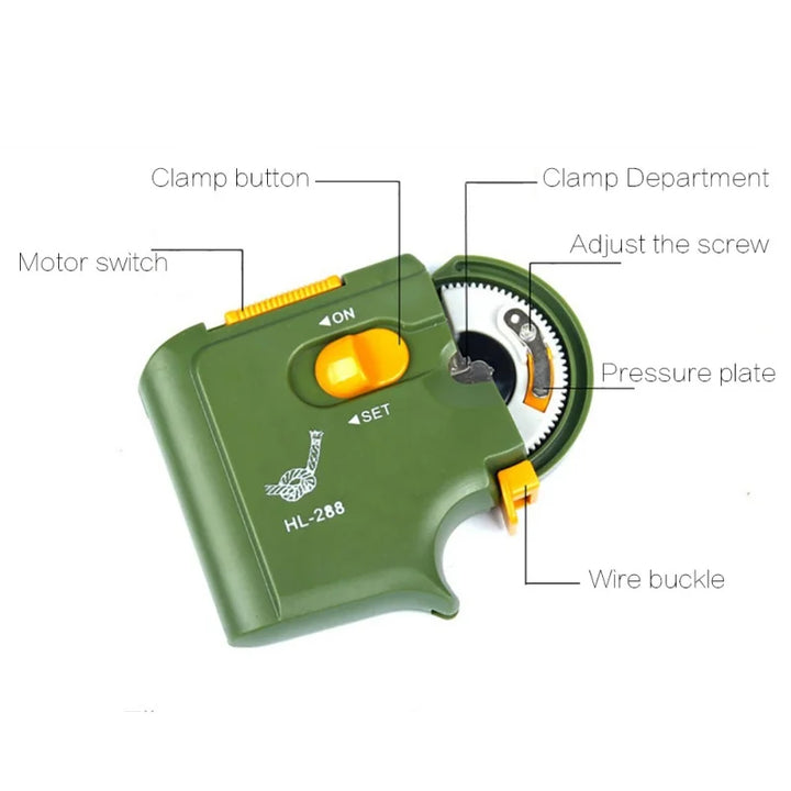 Portable Electric Automatic Fishing Hook Tier Machine Fishing Accessories Tie Fast Fishing Hooks Line Tying Device Equipment