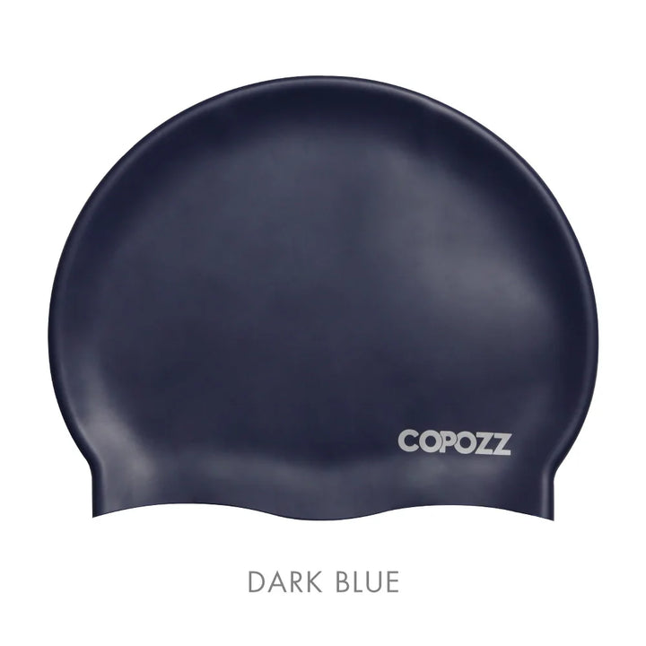 Copozz Men Elastic Swimming Hat  Large Size Swimming Wear Professional Adults Waterproof Swimming Hat Silicone Swimming Caps