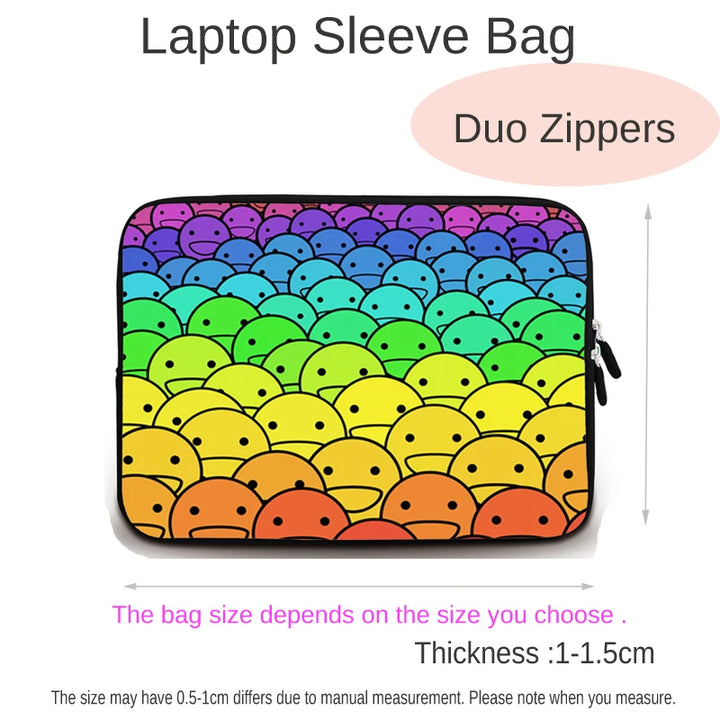 Chromebook Neoprene Cover Case Laptop 7/11/10/12/14/15/17/16 Notebook Bag For Macbook Air 13 Lenovo Legion Go 15.6" Accessories