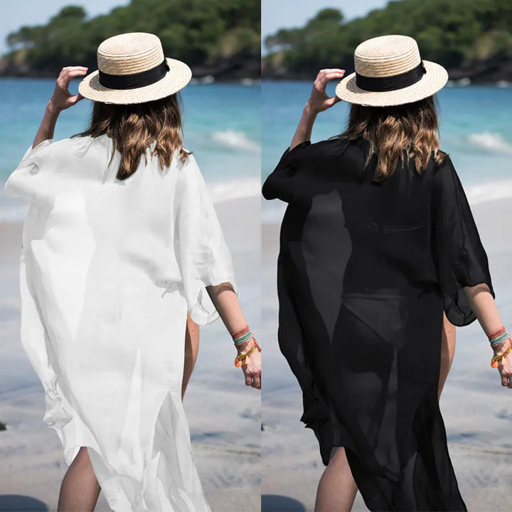 Summer Beach Cover Up Women Sexy Sarongs Bikini Tunic Crochet Bathing Suit White Robe De Plage Swimsuit Women Cover-Ups pareo