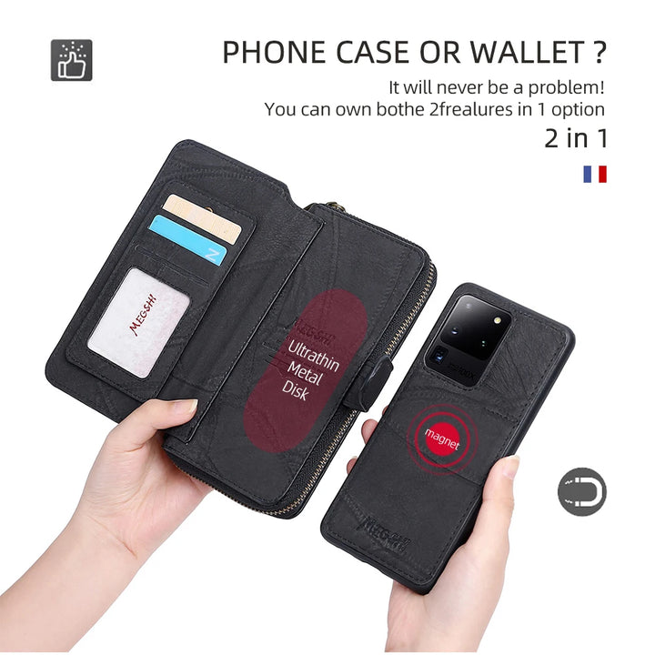 Wallet Leather Phone Case For XiaoMi 10 10Pro 11T Lite 12 12Pro 12T 12Lite 5G RedMi Note10 Note11 Note12 Poco X3 X4 X5 Pro NFC