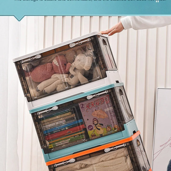 Foldable storage box, clothes storage artifact, household clothes, books, plastic storage box