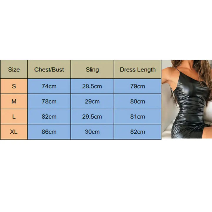 Chic Club PU Leather Mini Dressss Vestidos Women Short Tunic Spaghetti Strap Black Backless Sexy Wrap Bodycon Dress