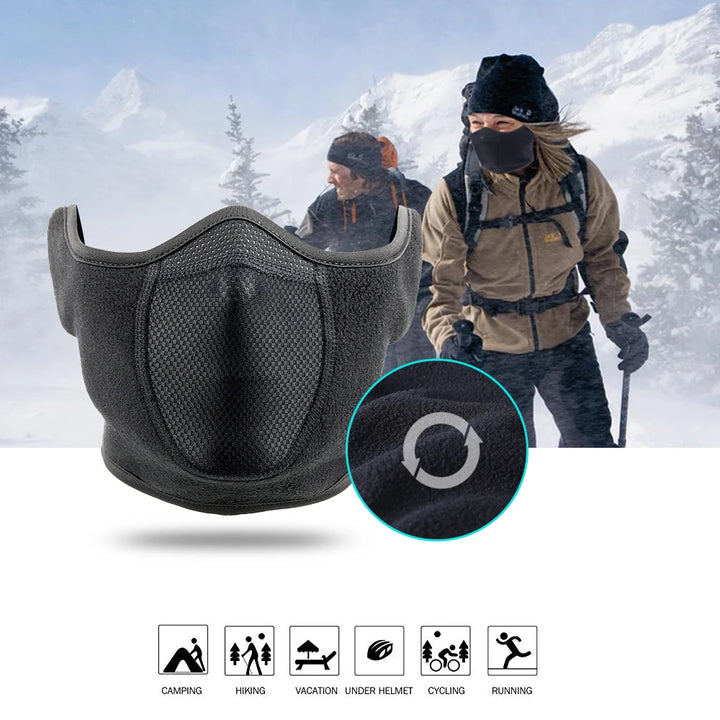 Fashion Winter Thermal Fleece Balaclava Full Face Mask Skiing Hat Bandana Hat Windproof Snowboard Scarves Women's Men Helmet Cap