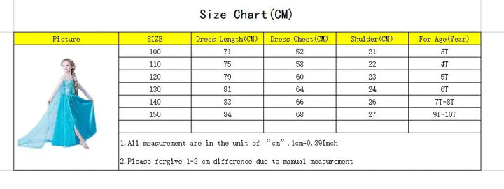 2024 New Elsa Dress Girls Halloween Cosplay Costume Princess Dresses For Kids Christmas Birthday Fancy Party Vestidos Menina