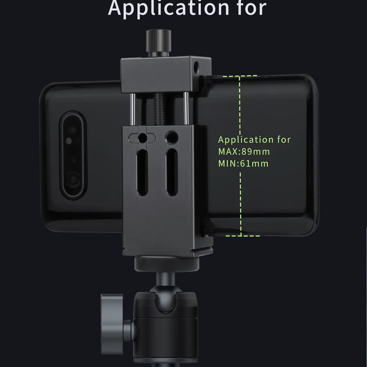 Smartphone Holder Stand Bracket Clip For GoPro Camera Flashlight Mic w Spirit level Cold Shoe Mount 1/4 3/8 Phone Tripod Clamp