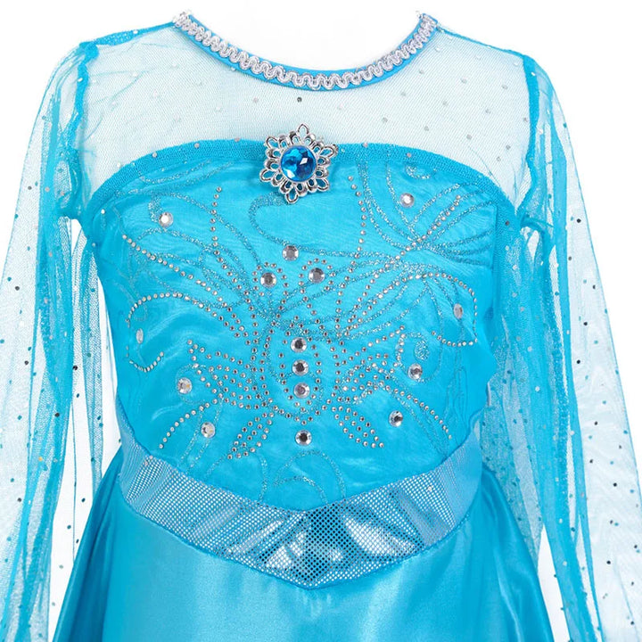 2024 New Elsa Dress Girls Halloween Cosplay Costume Princess Dresses For Kids Christmas Birthday Fancy Party Vestidos Menina