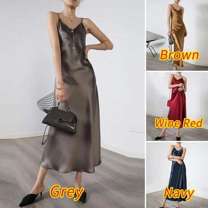 ZANZEA 2023 Stylish Party Dress Womens Summer Sundress Spaghetti Strap Split Maxi Vestidos Female V Neck Robe Oversize Dresses