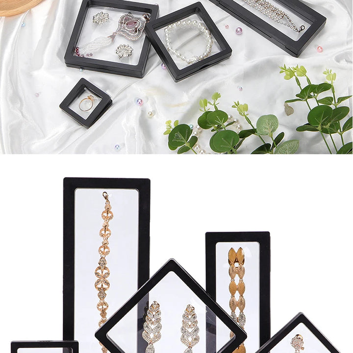 Jewelry Storage Box Earring Studs Storage Box Antioxidant Pe Film Suspension Box Hand String Bracelet Elastic Box