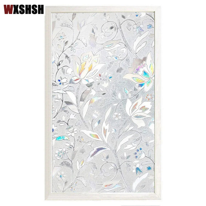 Frosted Glass Sticker No Glue Window Sticker Privacy for Office Bathroom Bedroom Shop Static Cling Window Film