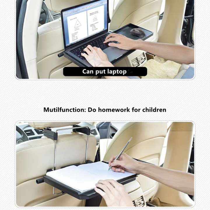 Car Laptop Food Holder Seat Steering Wheel Computer Notbook Table Work Desk Multipurpose Foldable Drink Dining Tray Stand